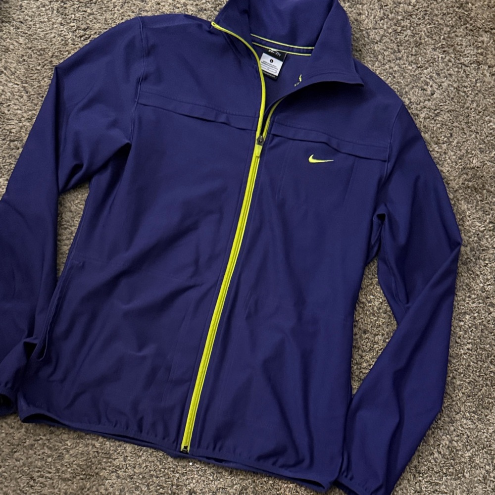 Nike Blue Jacket with Yellow Zipper